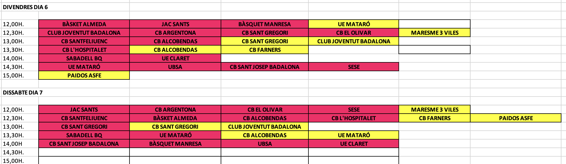 horaris menjar piscina sant vicenç